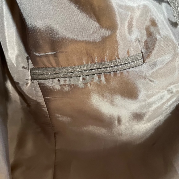 NWT Tahari Arthur S Levine Charcoal Pinstripe Double Button Suit Jacket Size 18 - Picture 9 of 12